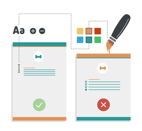 icon displaying transfer of corporate design